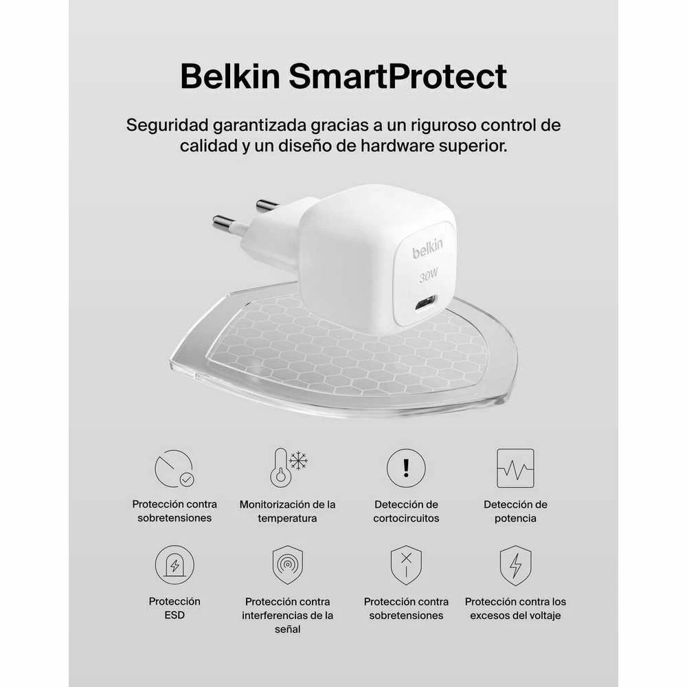 Belkin USB-C PD 30W, mažas, baltas