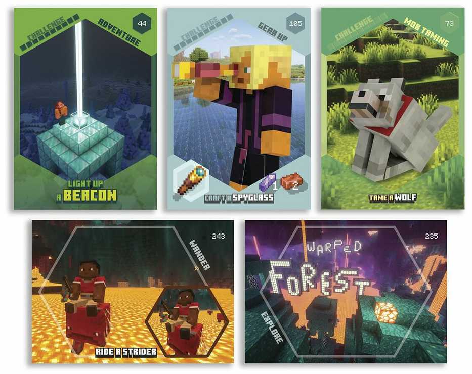 Panini MINECRAFT Kolekcinės kortelės CHALLENGES STARTER