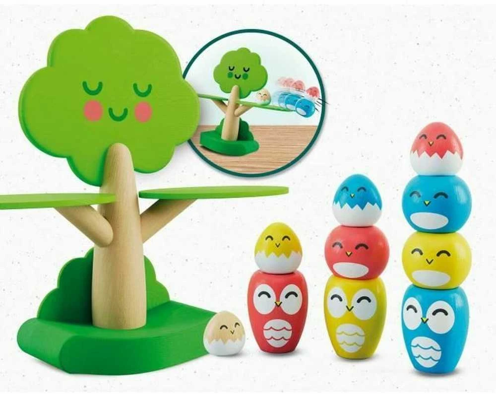 Lisciani Medinis Montessori balanso medis su paukščiais