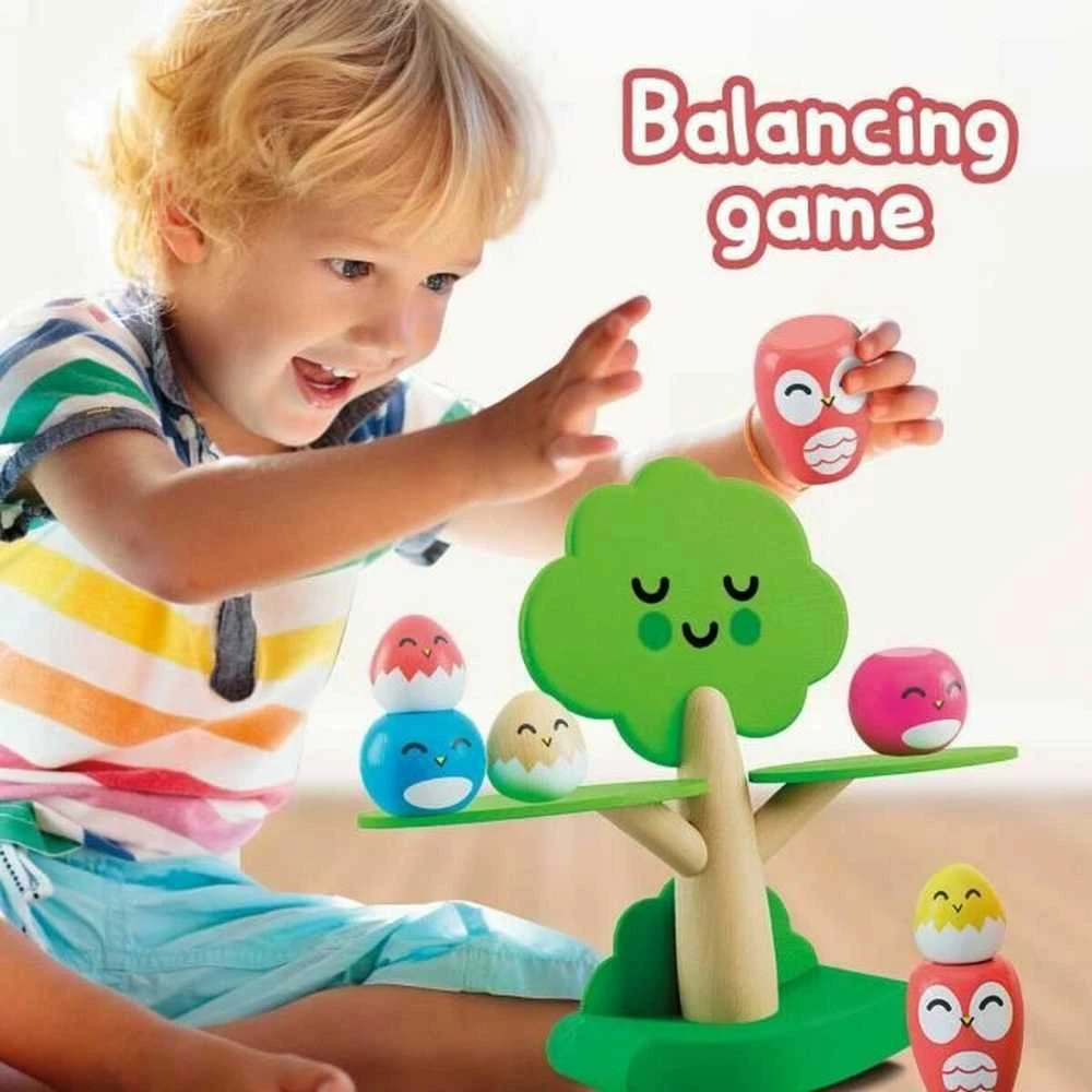 Lisciani Medinis Montessori balanso medis su paukščiais