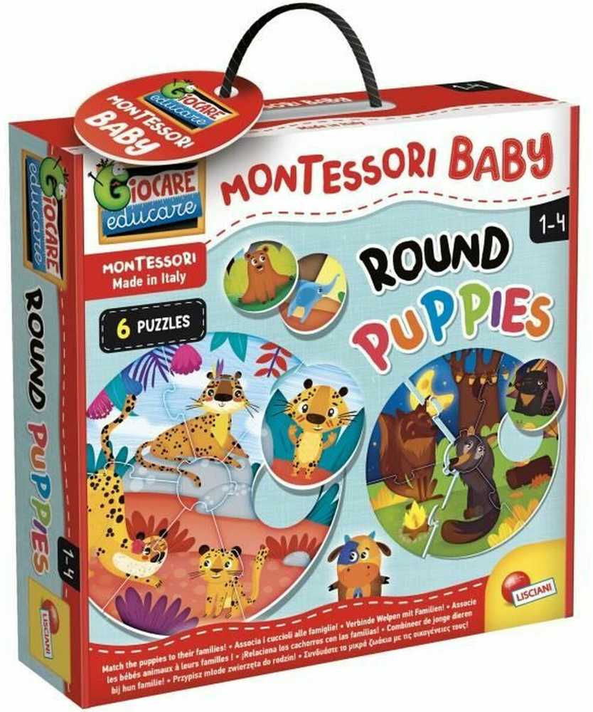 Edukacinis žaidimas Lisciani Giochi Montessori Baby Round Puppies (FR)