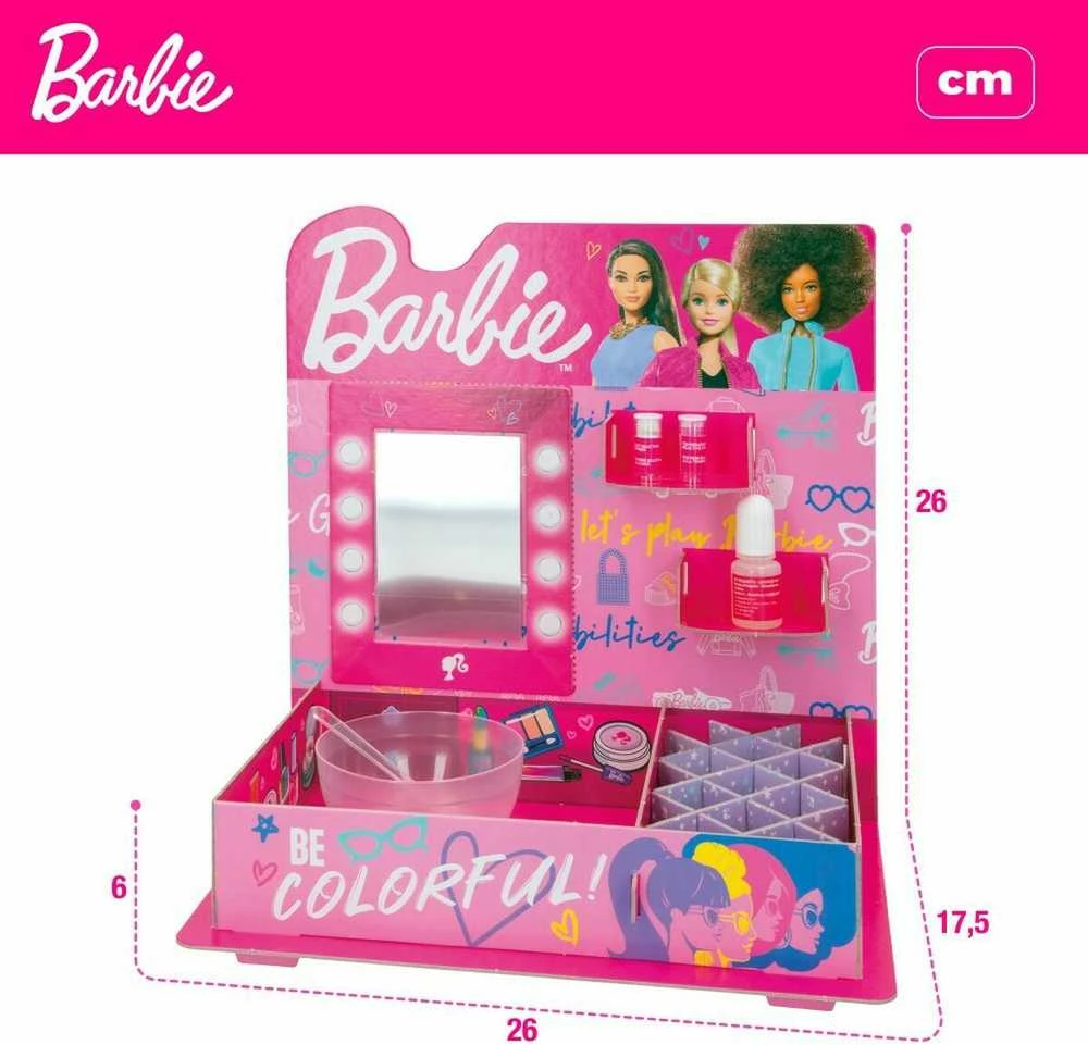 Lisciani Vaikiška lūpų dažų rinkinys Barbie keičiančiais spalvą
