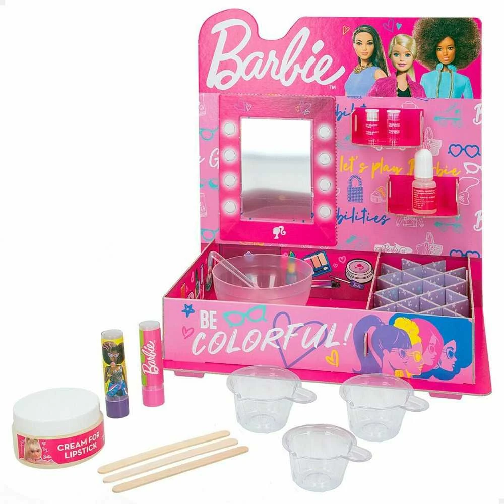 Lisciani Vaikiška lūpų dažų rinkinys Barbie keičiančiais spalvą