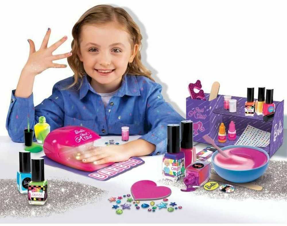 Lisciani Vaikiška Barbie lempa manikiūrui su spalvą keičiantiais lakais