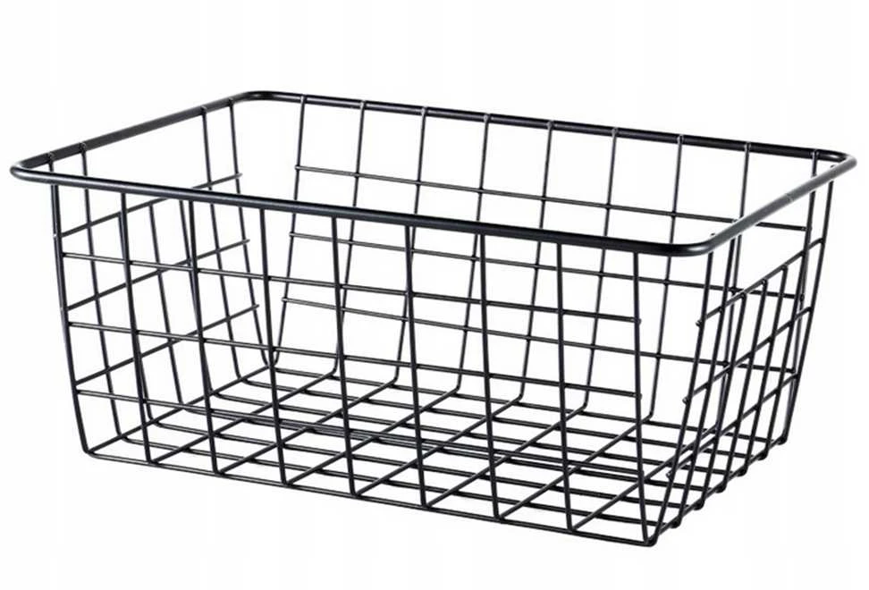 Metalinė juoda vaisių dėžutė 28,5x22x12 cm