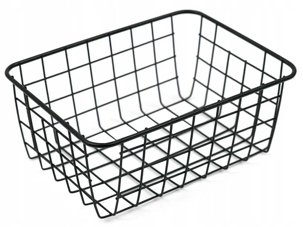 Metalinė juoda vaisių dėžutė 28,5x22x12 cm
