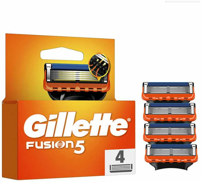 „Gillette Fusion“ 5 ašmenų papildymo pakuotė, 5 ašmenys, 4 vnt.