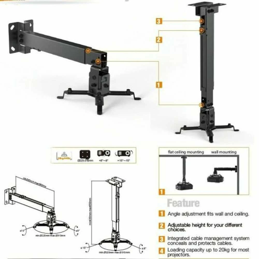 Laikiklis Prožektoriaus turėtojas Equip iki 20 Kg (650702)
