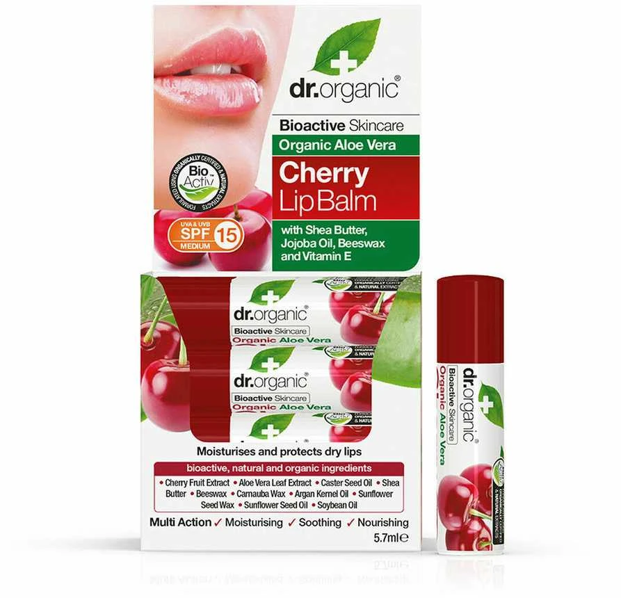 Lūpų balzamas Dr.Organic Alijošius Cerise 5,7 g