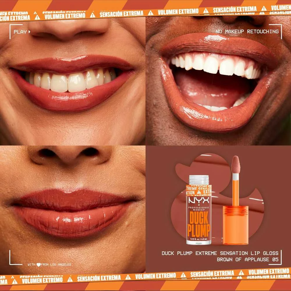 Nyx Duck Plump Lūpų blizgis Brown Of Aplaus 6, 8 ml