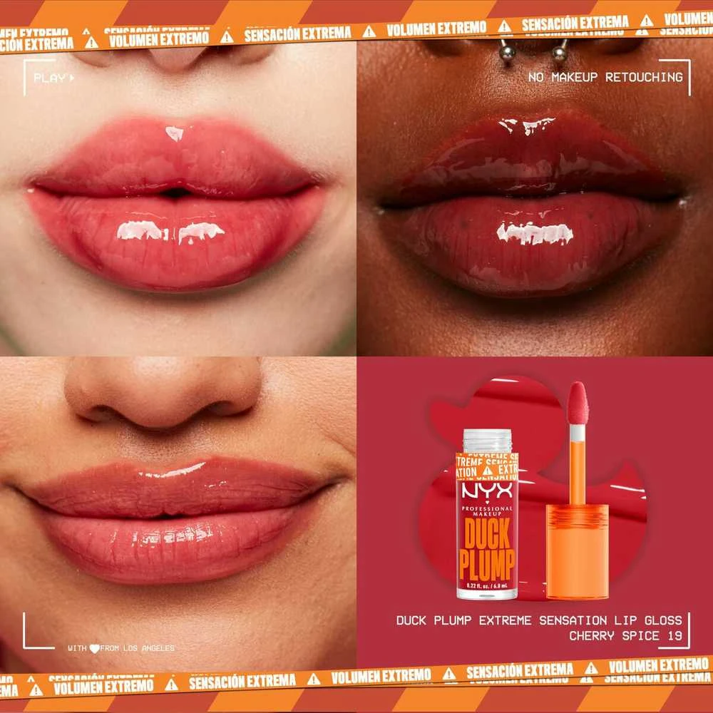 Nyx Duck Plump Lūpų blizgis Cherry Spicy 6, 8 ml
