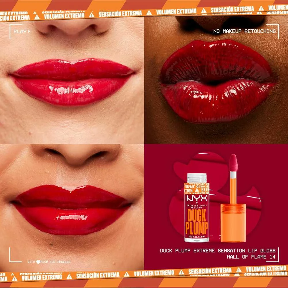 Nyx Duck Plump lūpų blizgis Hall Of Flame 6, 8 ml