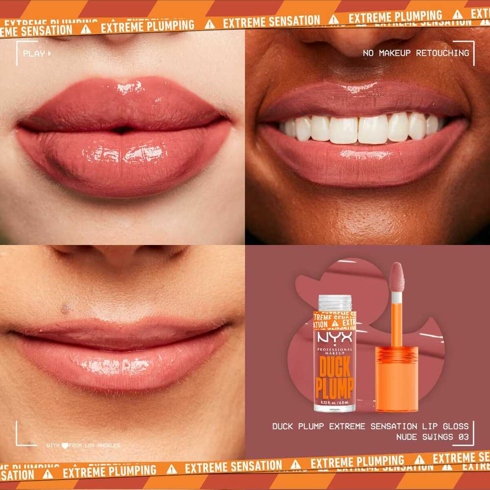 Nyx Duck Plump Lūpų blizgis Nude Swings 6,8 ml