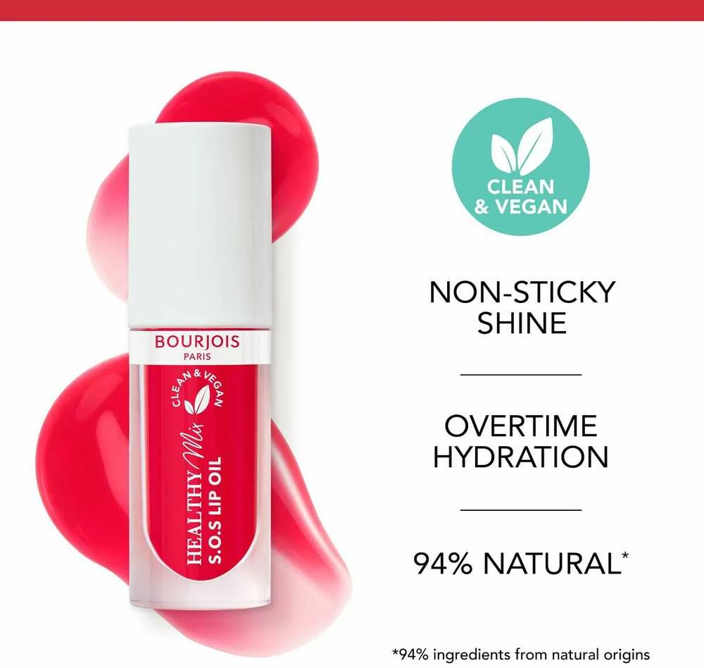 BOURJOIS Paris Healthy Mix Clean & Vegan S.O.S Lip Oil Lūpų aliejus