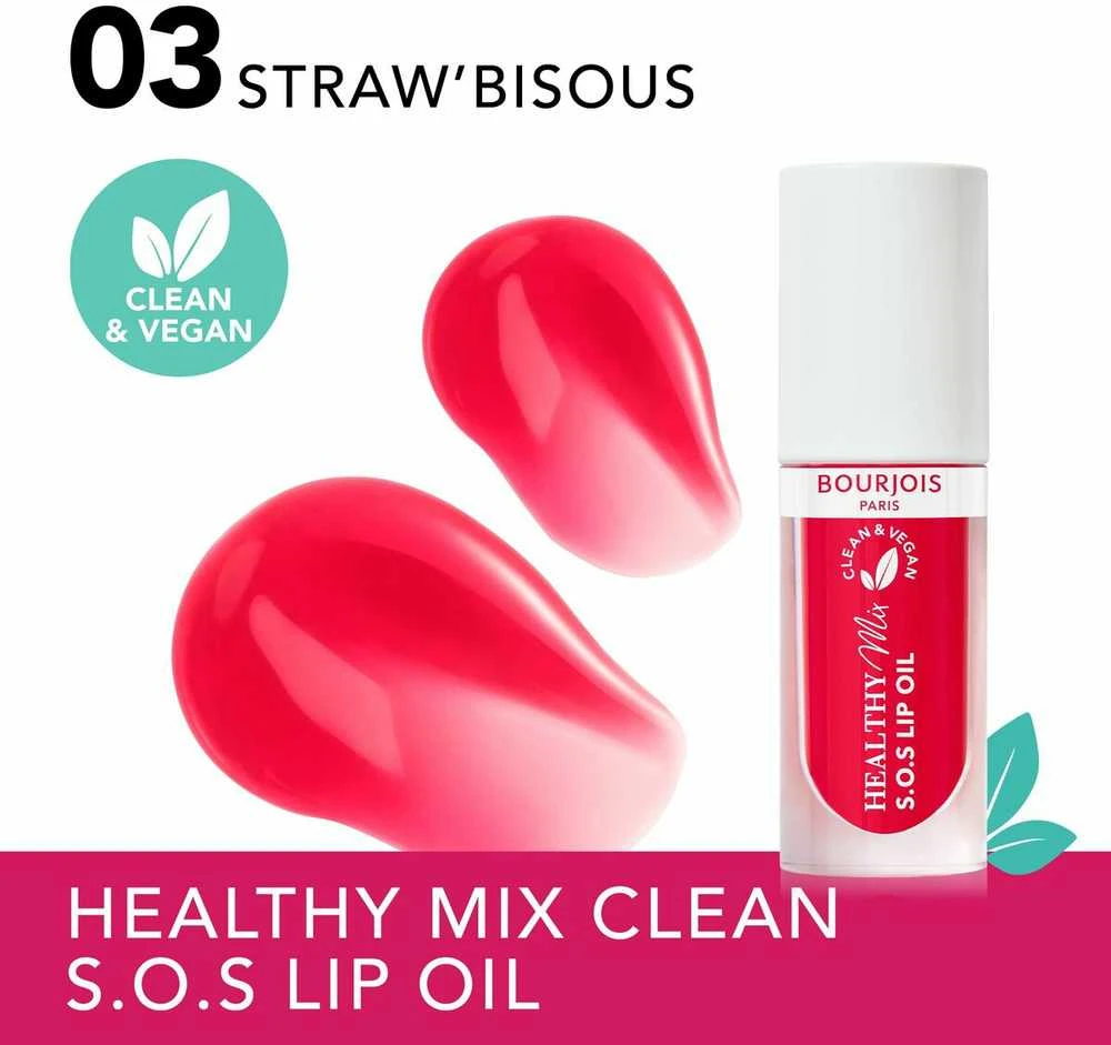 BOURJOIS Paris Healthy Mix Clean & Vegan S.O.S Lip Oil Lūpų aliejus