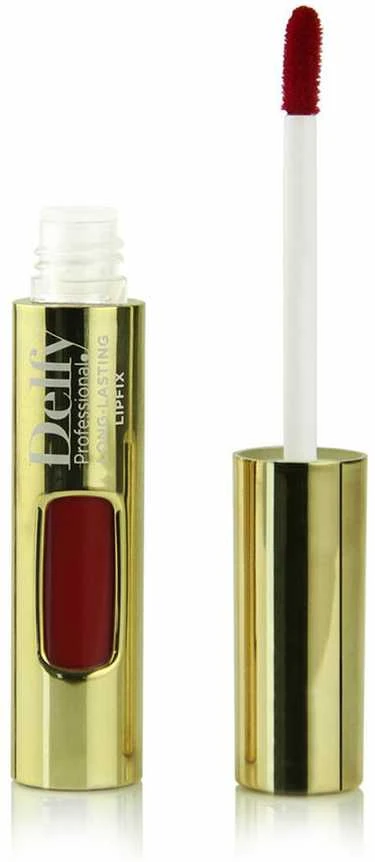 Delfy LIPFIX GOLD skysti lūpų dažai #aurora red 8 g
