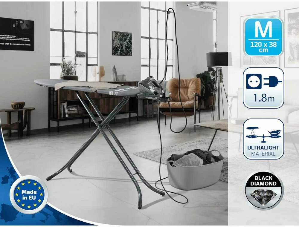 Leifheit Lyginimo Lenta - Air Board M Juoda Plus NF