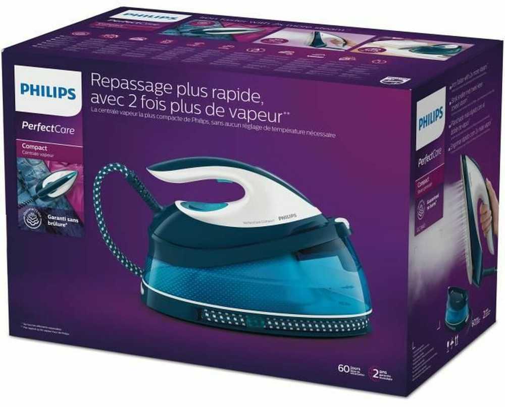 Philips GC7840/20 steam ironing station 2400 W 1.5 L SteamGlide soleplate Mėlyna, Baltas