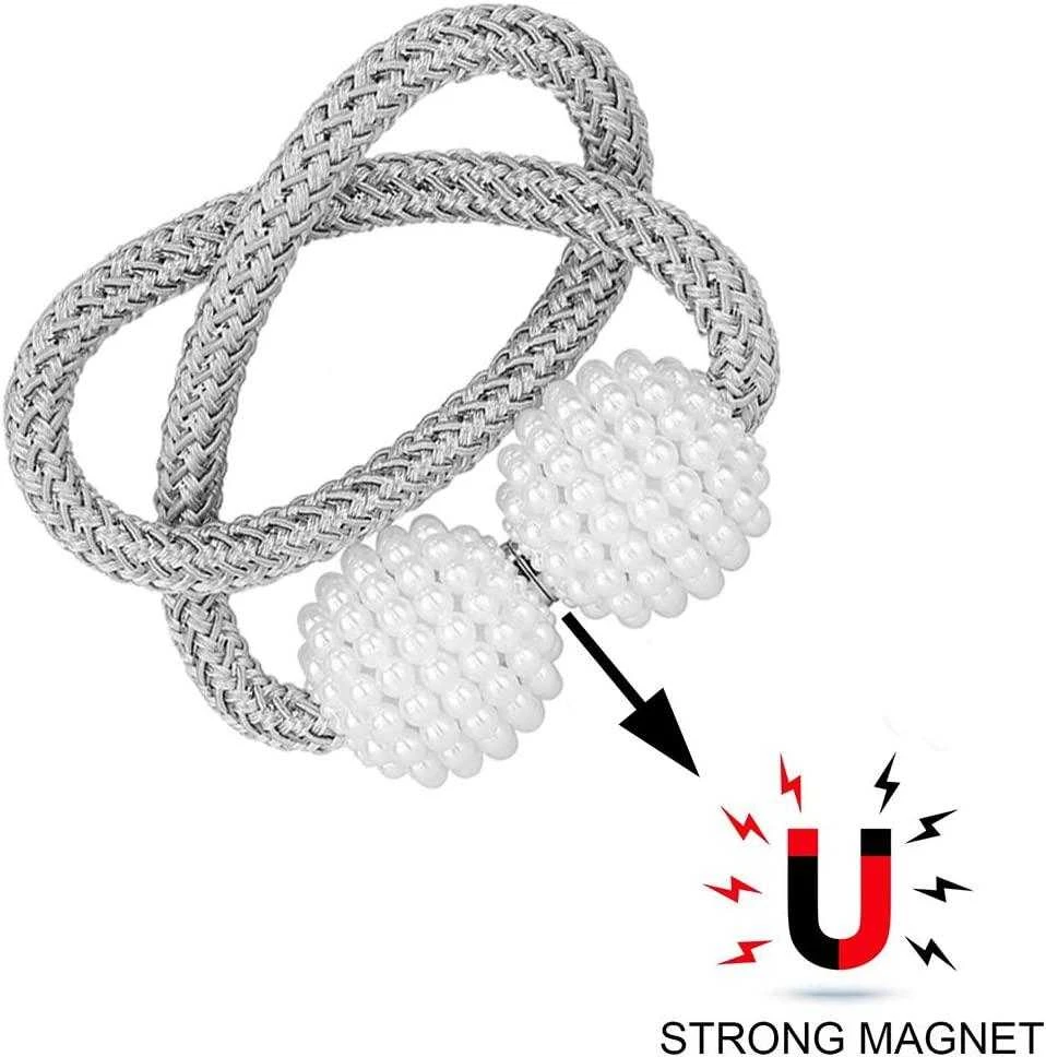 Aptel Užuolaidų ir užuolaidėlių segtukas su magnetu, AG701B, 47 cm, pilkas