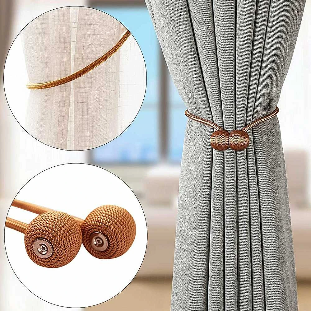 Magnetinės užuolaidų sąsagos 45 cm, 2 vnt. žali