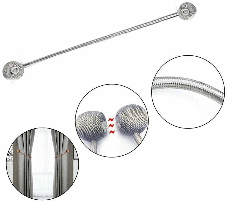 Magnetinės užuolaidų sąsagos 45 cm, 2 vnt. žali