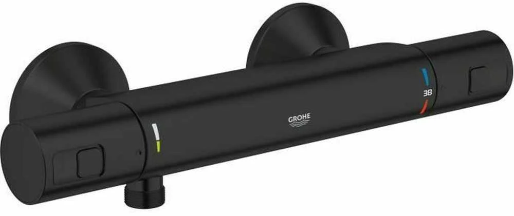 Termostatinis dušo maišytuvas - GROHE Precision Start - Matt juodas - Vanduo taupantis