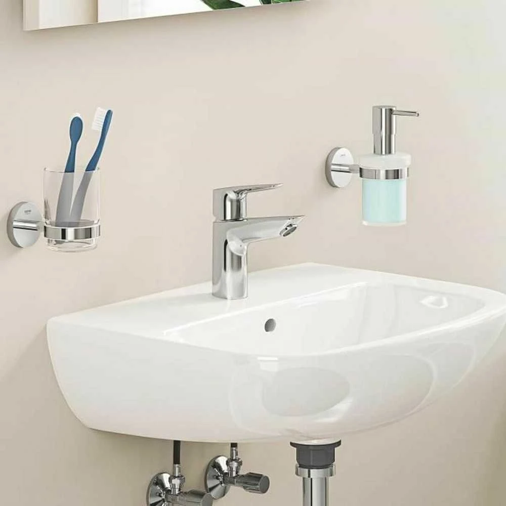 Grohe Start Edge S kriauklės maišytuvas su atidarymo mechanizmu paspaudimu, chromuotas