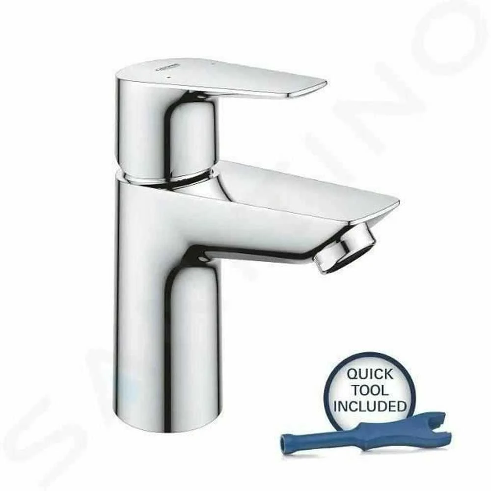 Grohe Start Edge S kriauklės maišytuvas su atidarymo mechanizmu paspaudimu, chromuotas