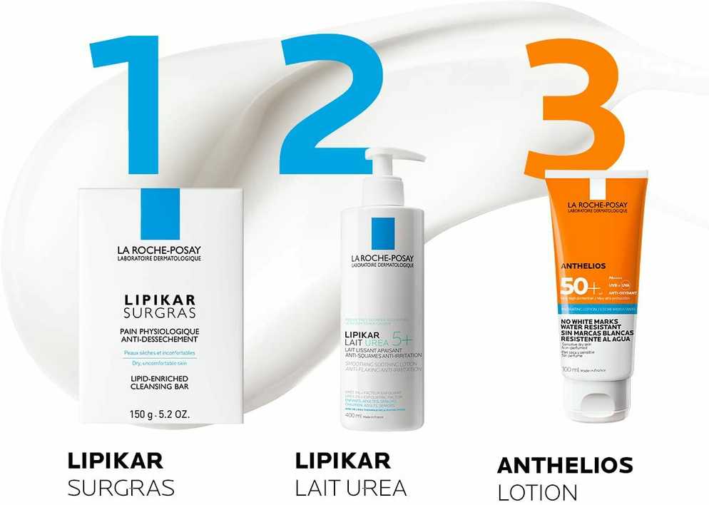 La Roche-Posay LRP Lipikar Lait Urea 5+ švelninamasis raminamasis losjonas, 400 ml
