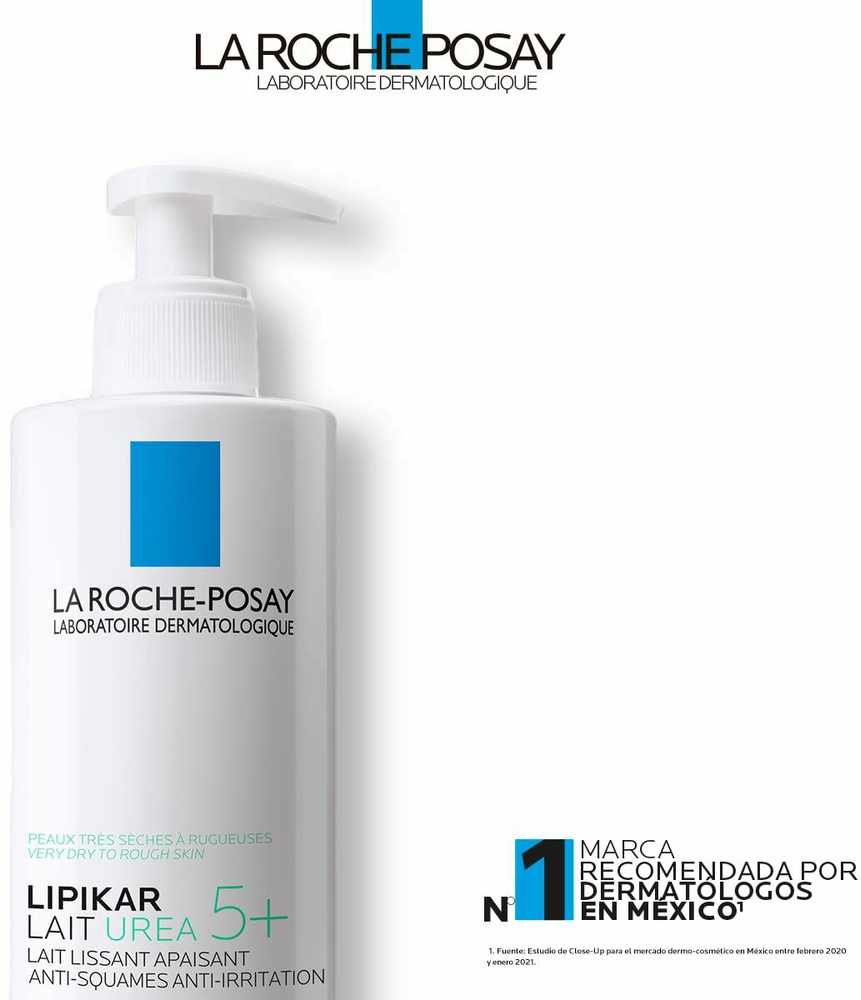 La Roche-Posay LRP Lipikar Lait Urea 5+ švelninamasis raminamasis losjonas, 400 ml