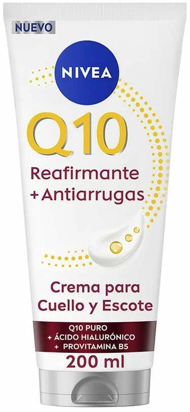 Nivea Q10 Reafirmante Crema Antiarrugas Cuello y Escote, 200 ml