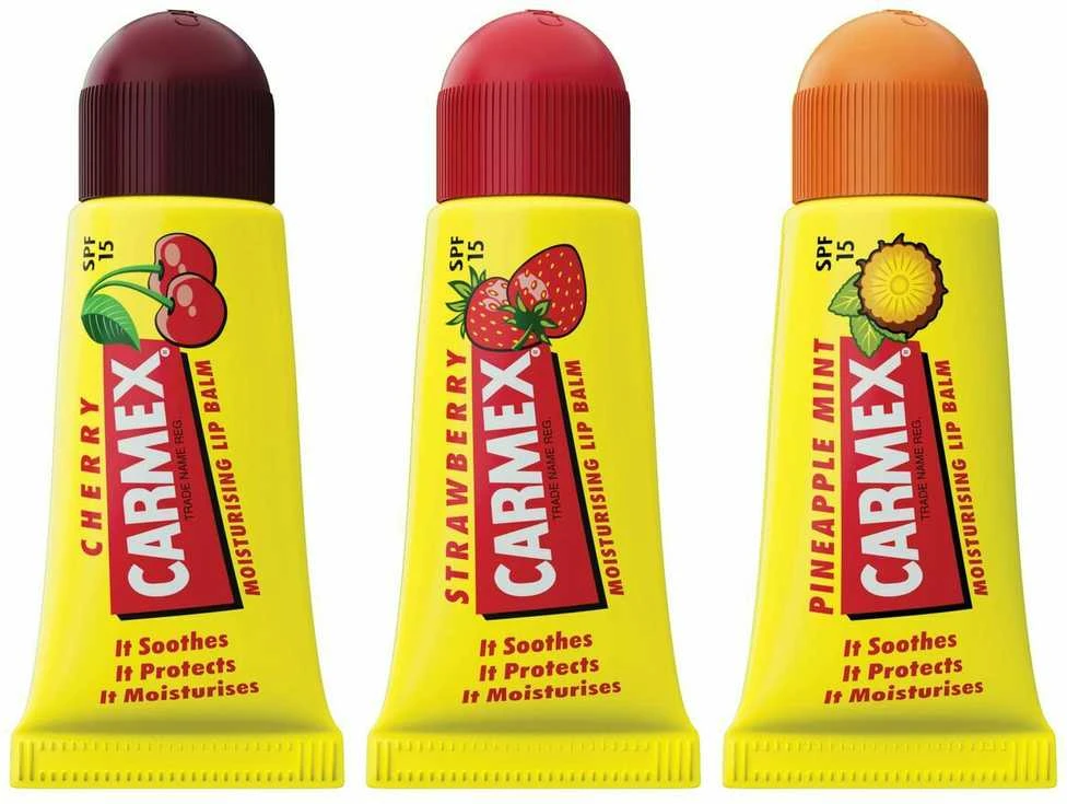 „Carmex Mini“ drėkinamieji lūpų balzamai su SPF15 trio 3U