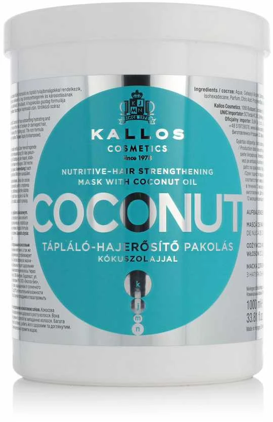 Kallos Cosmetics Coconut Strengthening Hair Mask stiprinamoji plaukų kaukė, 1000 ml