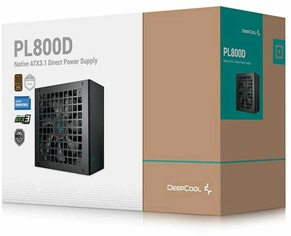 DeepCool PL800D maitinimo blokas 800 W 20+4 kontaktų ATX ATX Juodas