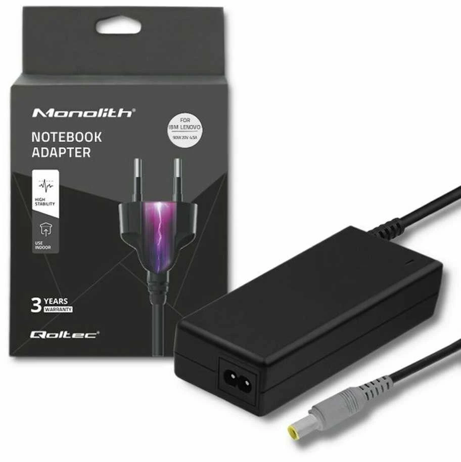 QOLTEC 50093 Nešiojamas kompiuteris AC power adapter IBM Lenovo 90W 20V 4.5 A 7.9x5.5