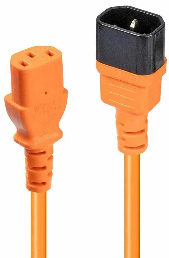 Maitinimo Prailginimo Laidas - LINDY C14 į C13 Maitinimo Prailginimo Laidas, 2 m, Oranžinis