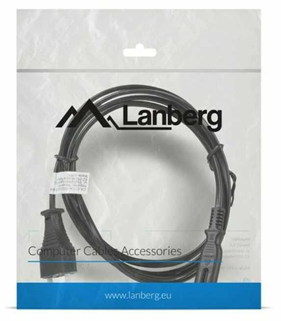 LANBERG CA-C7CA-10CC-0018-BK maitinimo kabelis EURO CEE 7/16->C7 1.8m