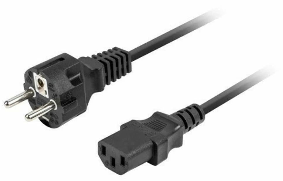 LANBERG maitinimo laidas CEE 7/7->IEC 320 C13 1,8 m tiesus