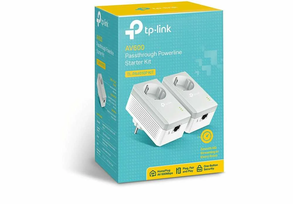 TP-LINK TL-WPA4220 „PowerLine“ tinklo adapteris 500 Mbit/ai Ethernet LAN jungtis „Wi-Fi“ Balta 1 vnt