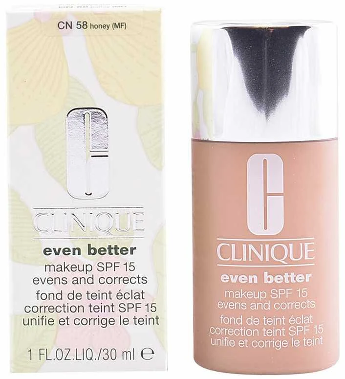 „Clinique Even Better“ drėkinamasis skystas makiažo pagrindas be parabenų WN76 Toasted Wheat SPF 15, 30 ml