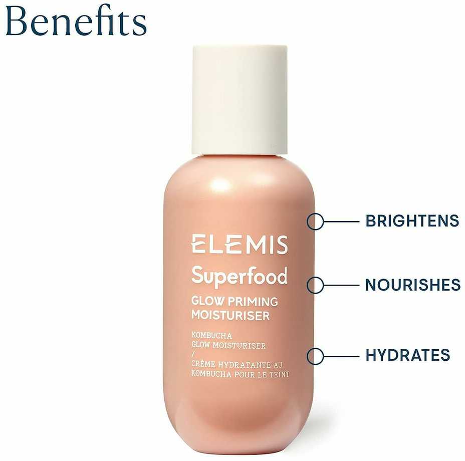Elemis Superfood Glow Priming Moisturizer skaistinamasis drėkinamasis kremas, 60 ml