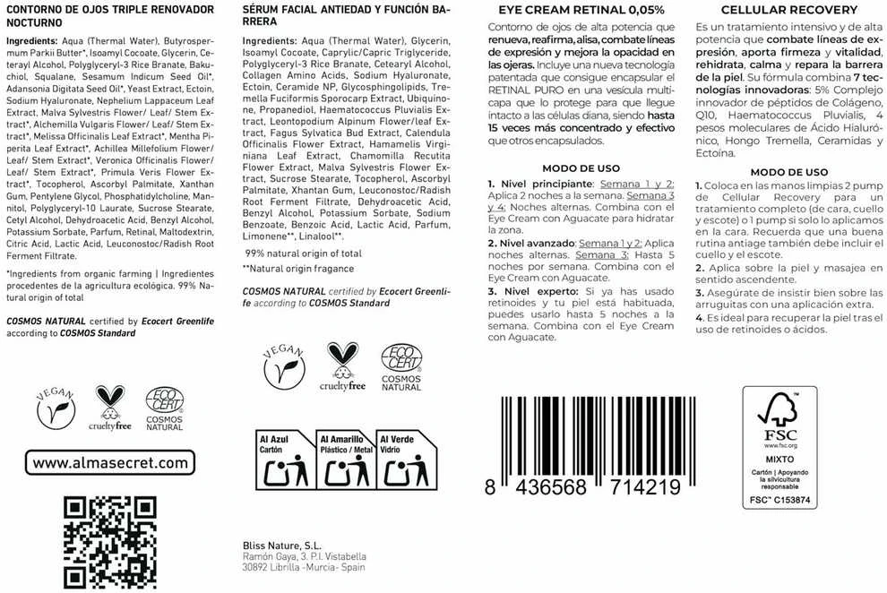 Alma Secret Paakių kremas Antiedad Estuche 2 Piezas