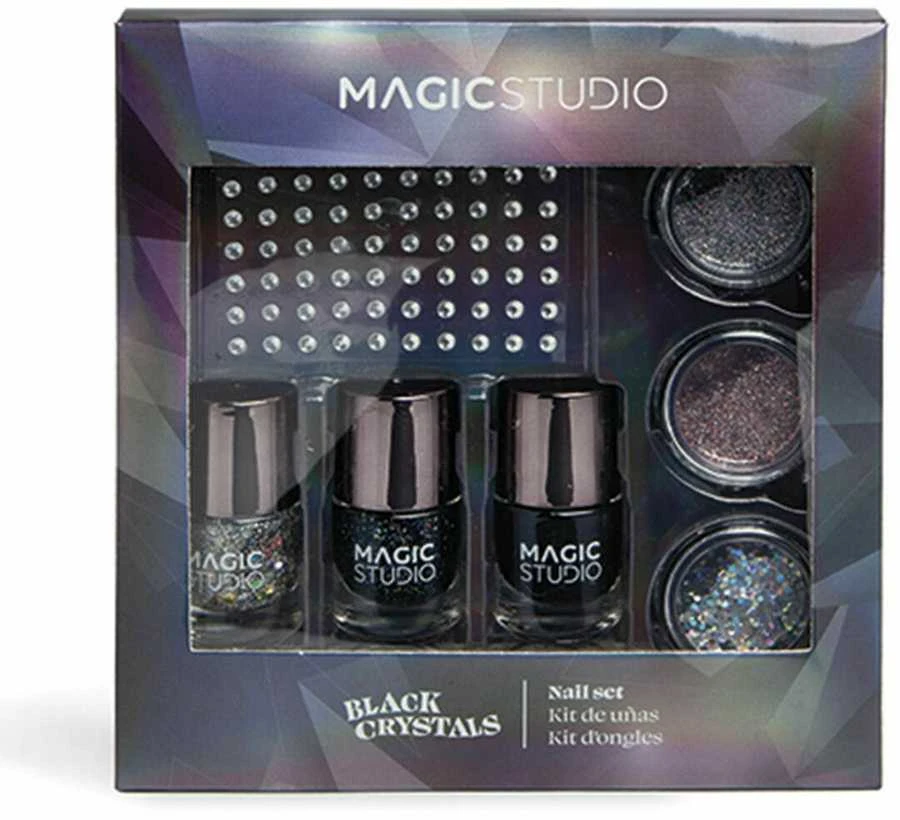 Idc Institute Idc Magic Studio Juodas Crystals nagų rinkinys