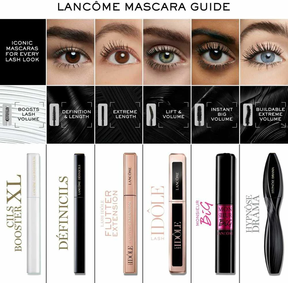 Lancome Lash Idole Flutter Extension Blakstienų tušas blakstienų tušas, atspalvis: Juodas, 8.5 ml