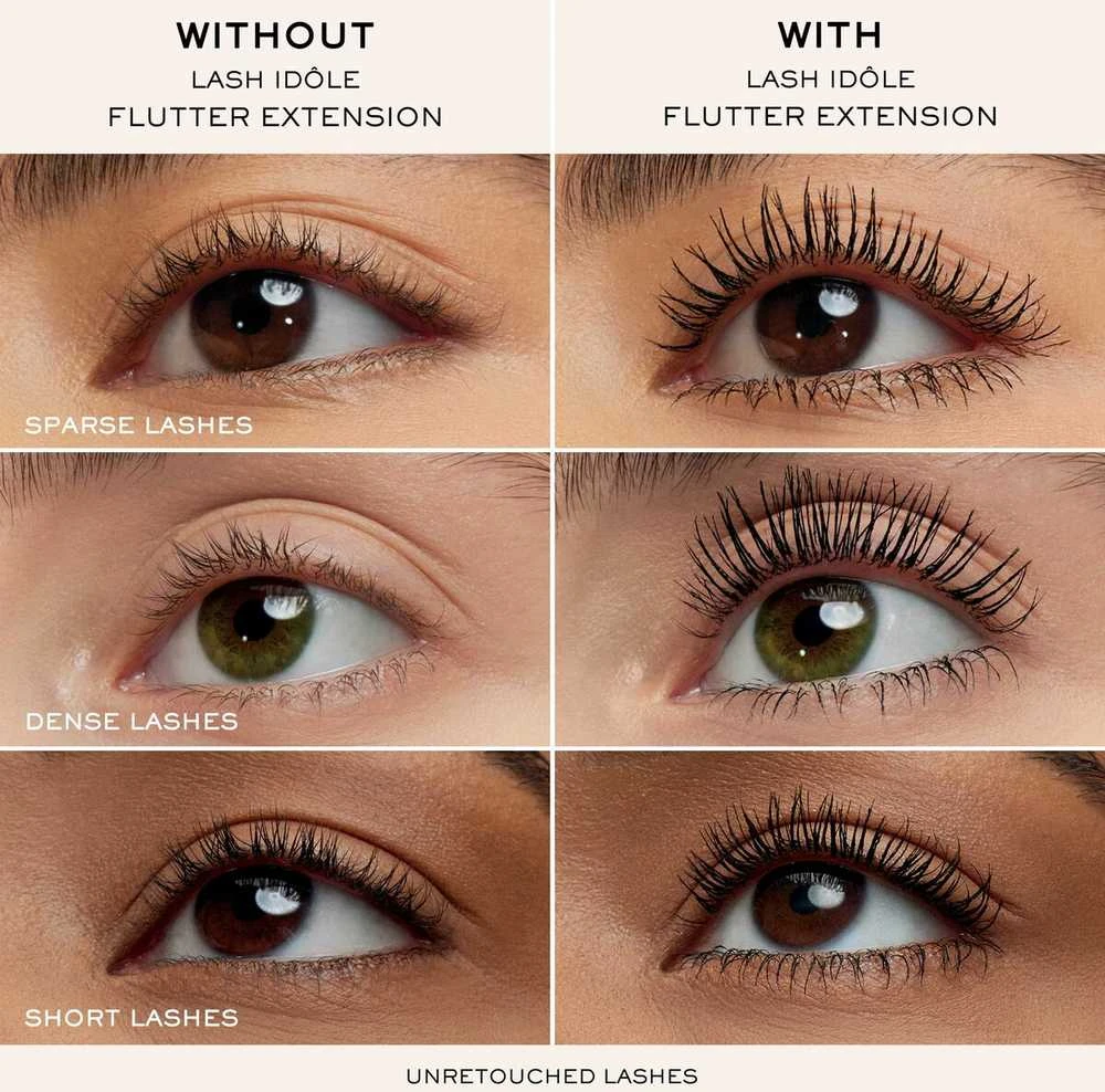 Lancome Lash Idole Flutter Extension Blakstienų tušas blakstienų tušas, atspalvis: Juodas, 8.5 ml