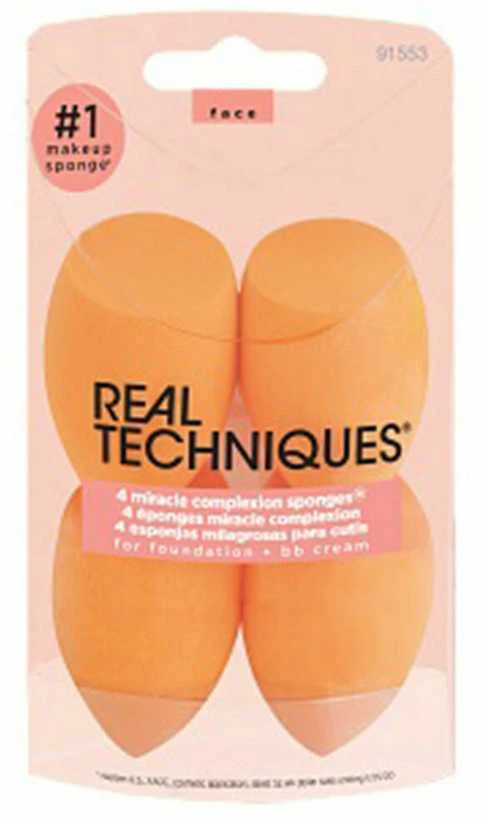 Real Techniques Miracle Complexion Sponge Applicator moterims, 4 vnt