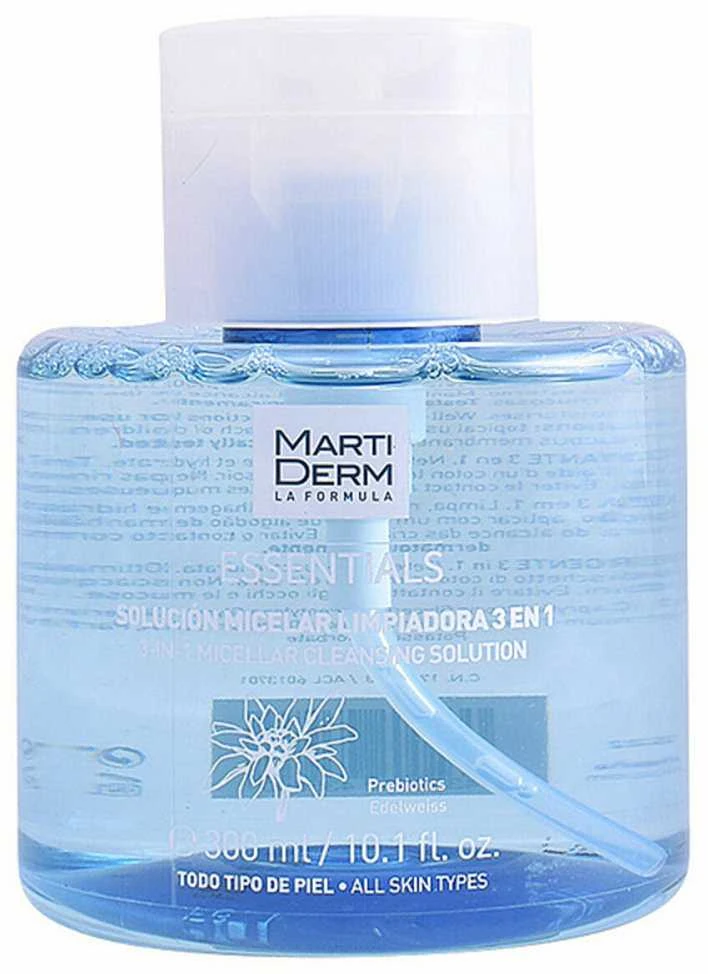 "Martiderm Essentials 3 in 1 micelinis valomasis tirpalas "Prebiotics Edelweiss" 300ml