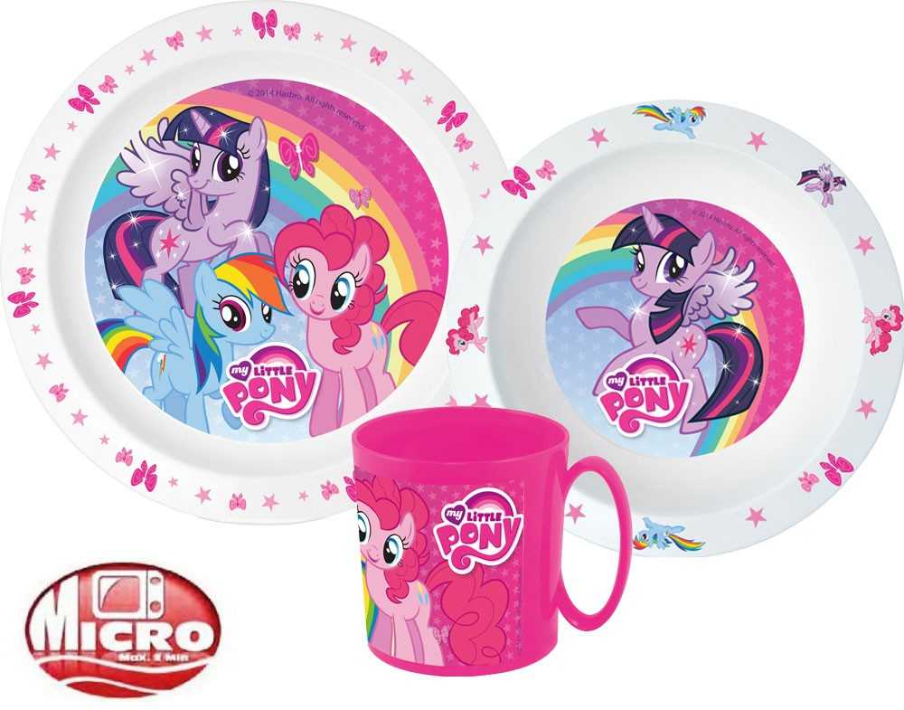 Mano mažojo ponio vakarienės rinkinys, mikroplastiko rinkinys su puodeliu 350 ml