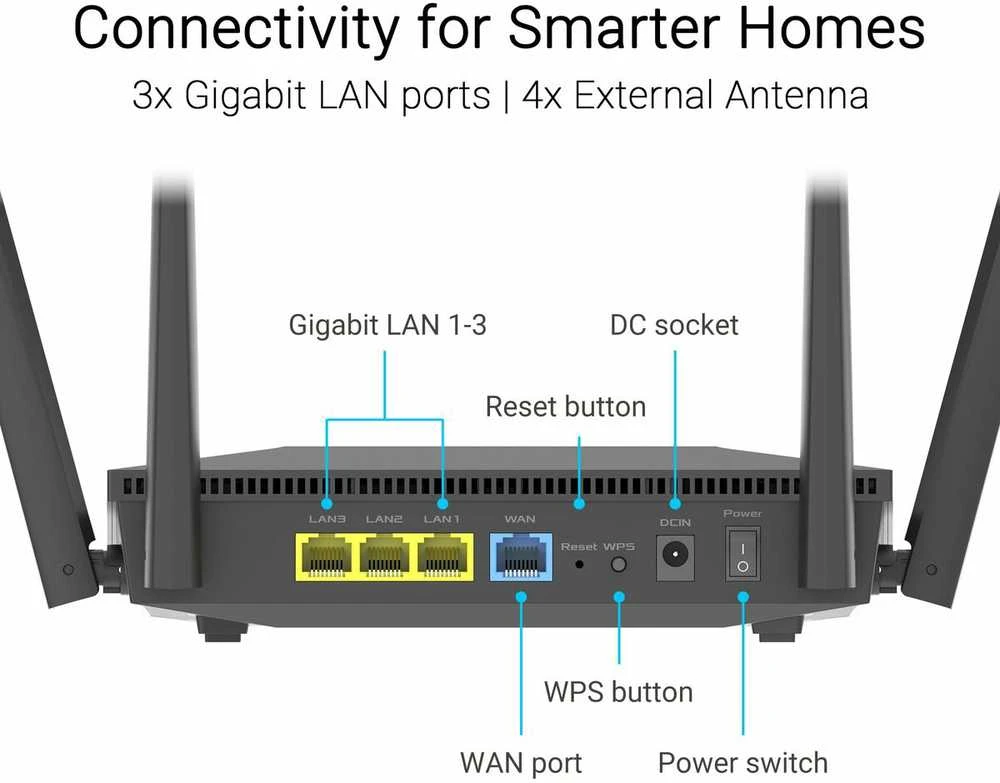 Asus | Belaidis maršrutizatorius „RT-AX52 Pro AX3000 AiMesh“ | 802.11ax | 574/2402 Mbit/s | Ethernet LAN (RJ-45) jungtys 3 | Tinklo palaikymas: Taip | MU-MiMO: Ne | Mobilusis plačiajuostis ryšys: Ne | Antenos tipas: Išorinė