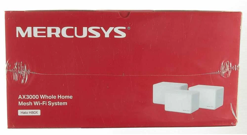 Maršrutizatorius Mercusys | AX3000 viso namo tinklelio „WiFi 6“ sistema su „PoE“ | „Halo H80X“ (3 vnt. pakuotė) | 802.11ax | 574+2402 Mbit/s | 10/100/1000 Mbit/s | Ethernet LAN (RJ-45) jungtys 3 | Tinklo palaikymas: Taip | MU-MiMO: Taip | Ne, mobilusis plačiajuostis ryšys | Antenos tipas: Vidinė